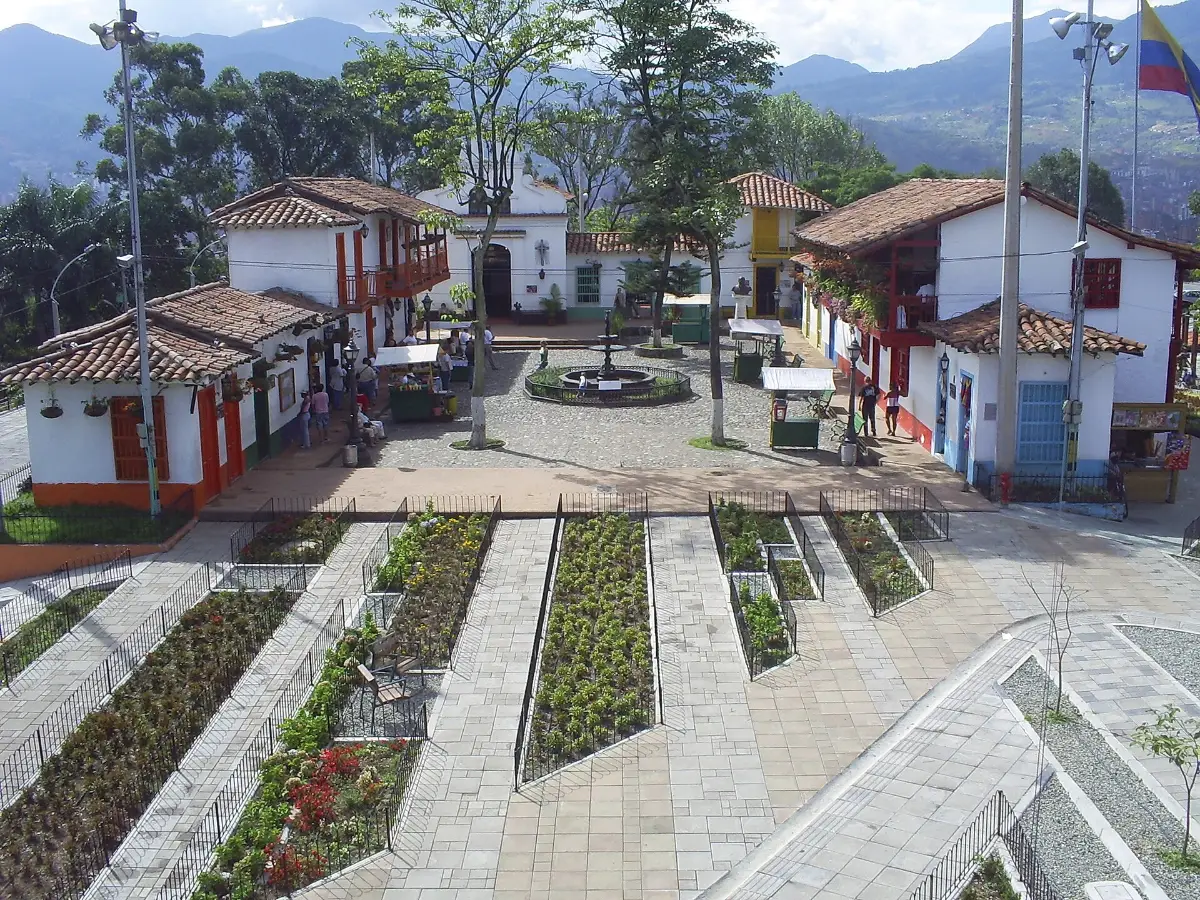 Pueblito Paisa square on Cerro Nutibara